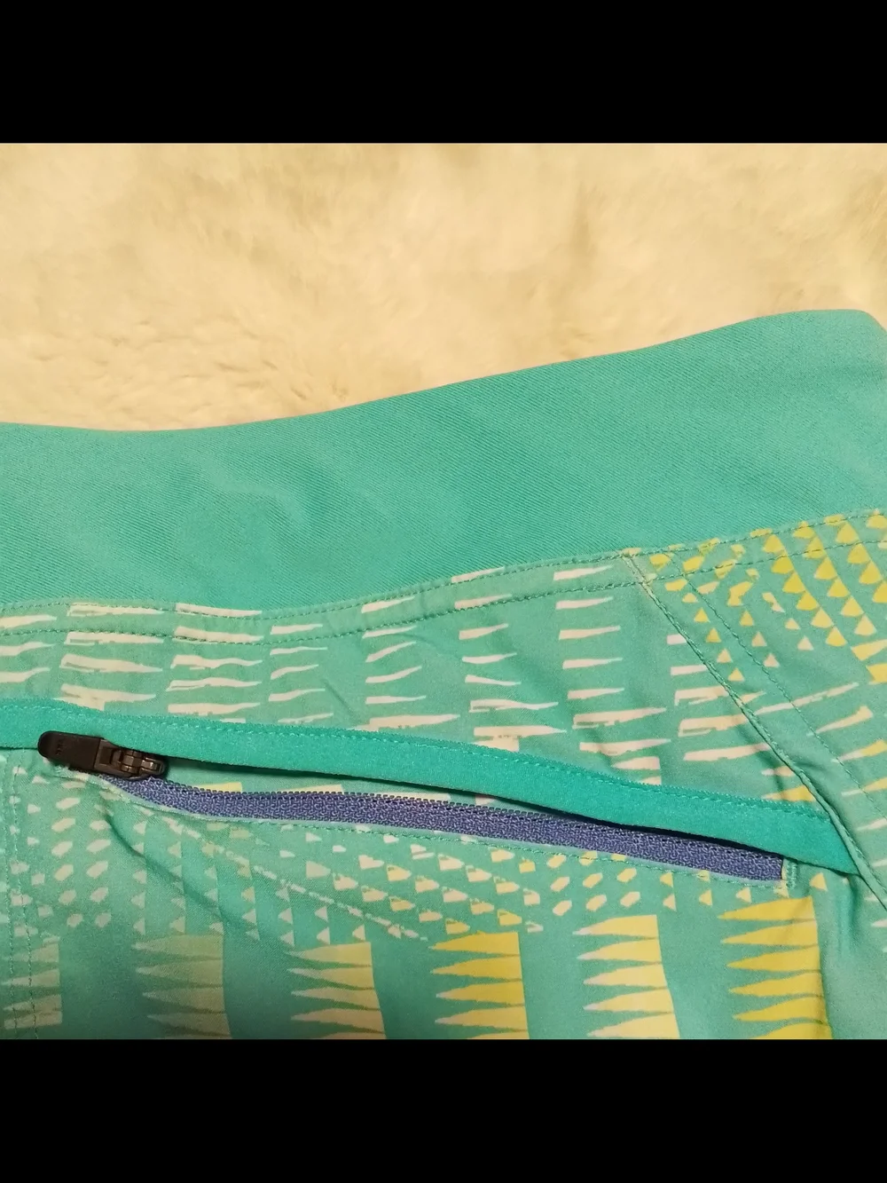 Patagonia Teal Patterned Athletic Skort